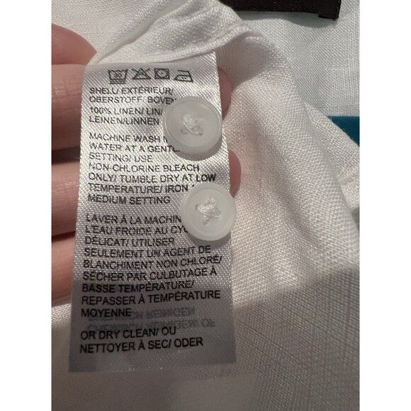 black brown 1826 shirt 100% Linen Size large - Picture 5 of 5